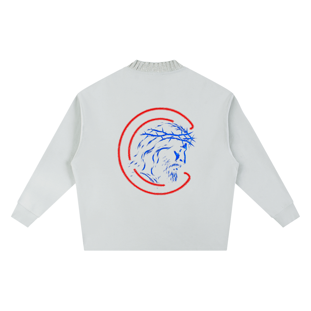 Knitted Round Neck Oversize Sweatshirt