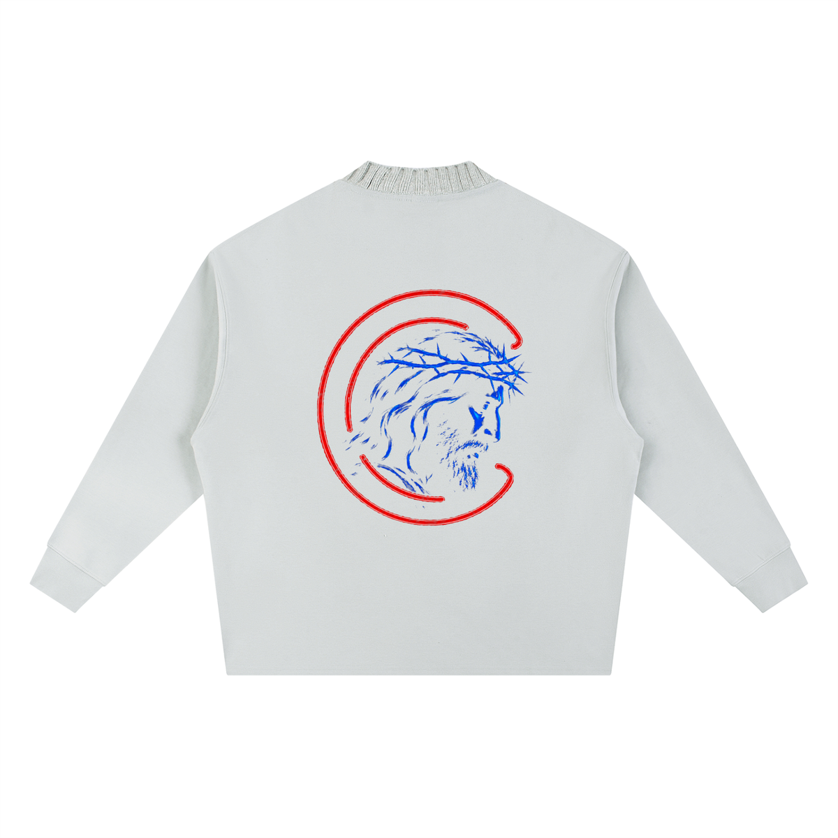 Knitted Round Neck Oversize Sweatshirt