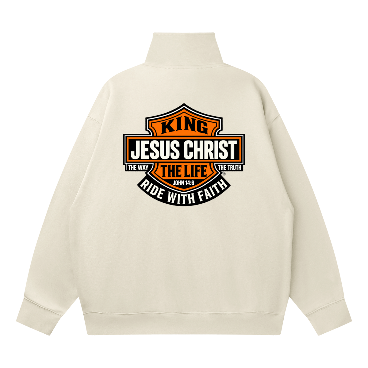 Quarter-Zip Drop Shoulder Sweatshirt