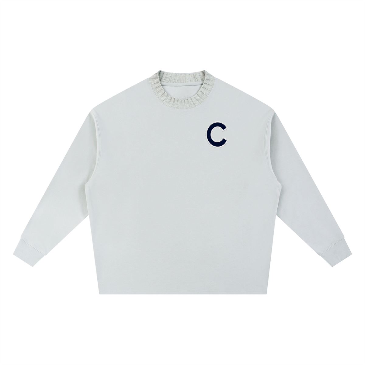 Knitted Round Neck Oversize Sweatshirt