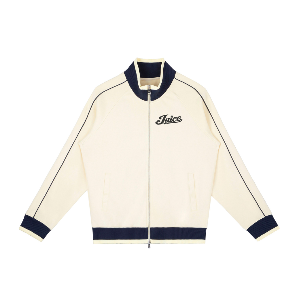Color Block Raglan Sleeve Zip Track Jacket