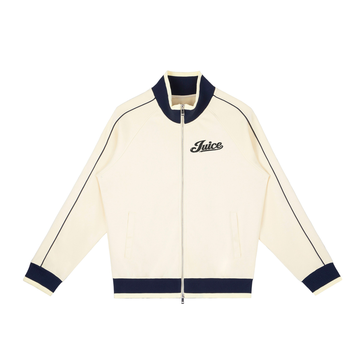 Color Block Raglan Sleeve Zip Track Jacket