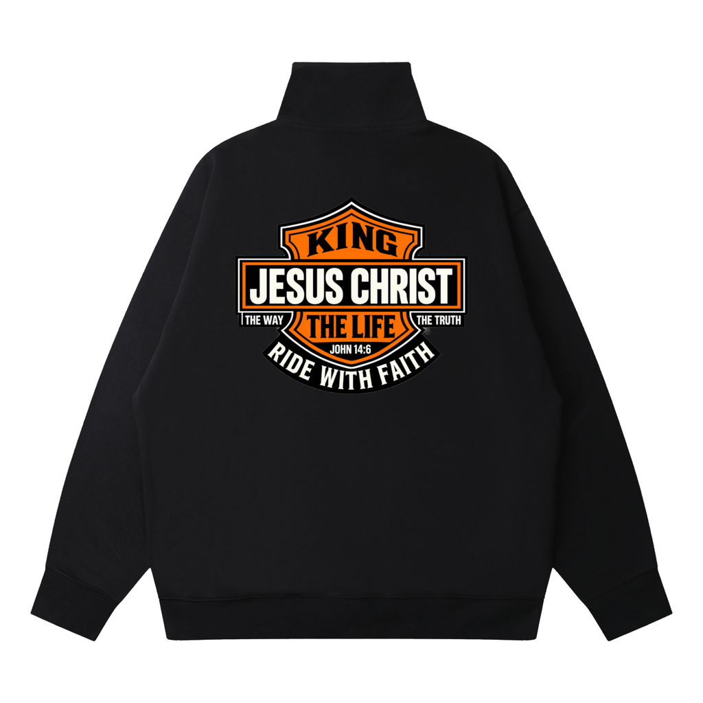 Quarter-Zip Drop Shoulder Sweatshirt