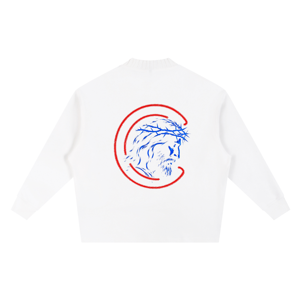 Knitted Round Neck Oversize Sweatshirt