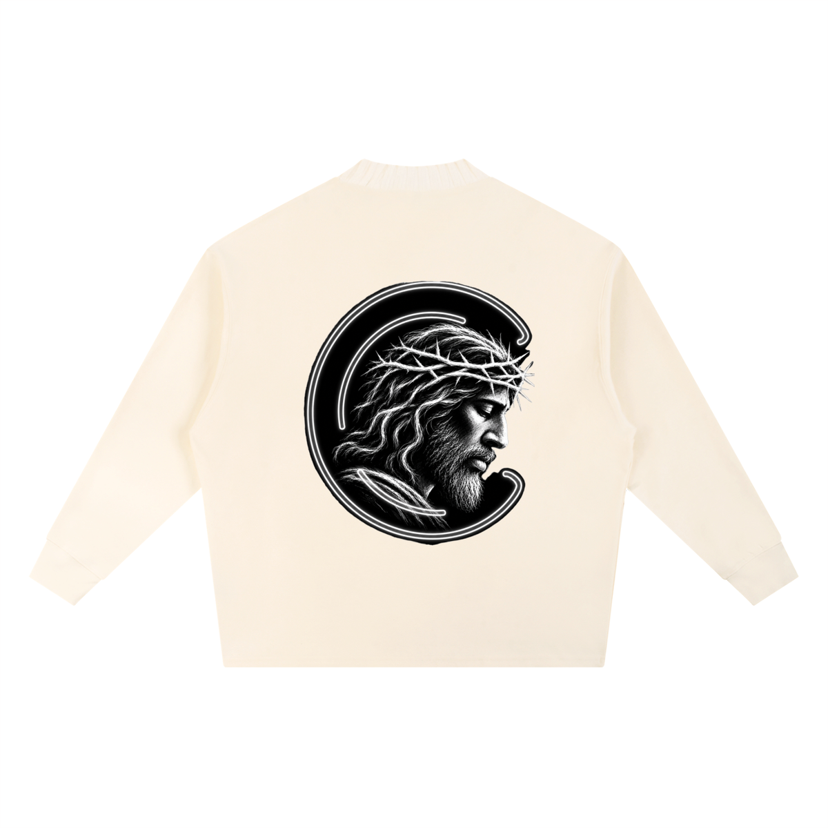 Knitted Round Neck Oversize Sweatshirt