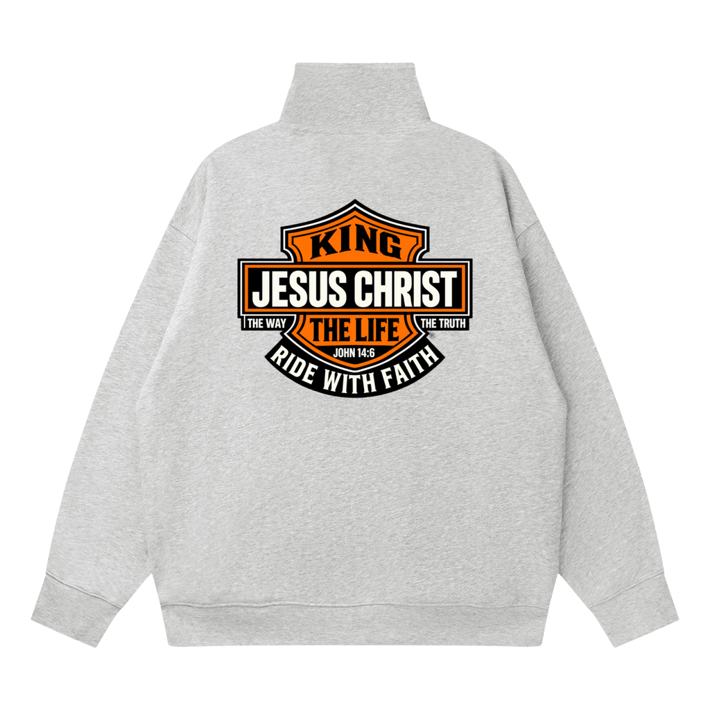 Quarter-Zip Drop Shoulder Sweatshirt