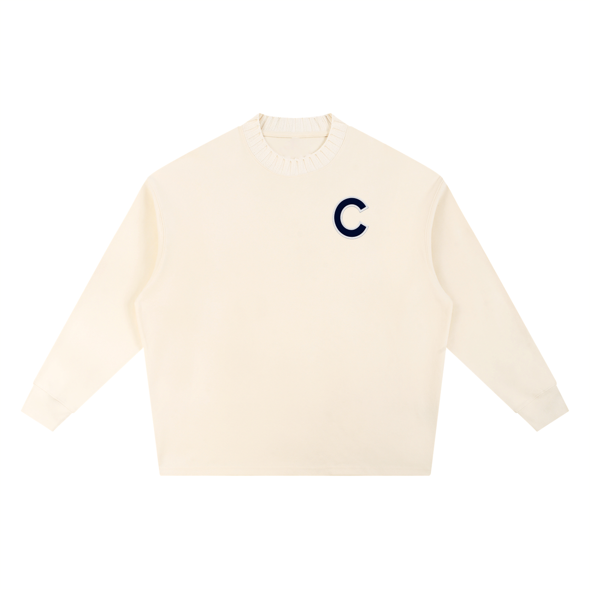 Knitted Round Neck Oversize Sweatshirt