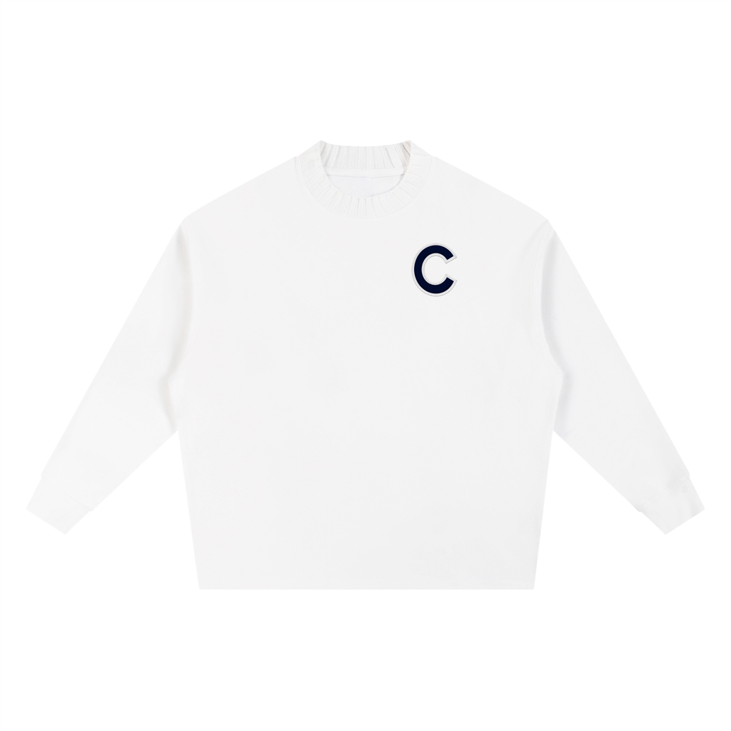 Knitted Round Neck Oversize Sweatshirt
