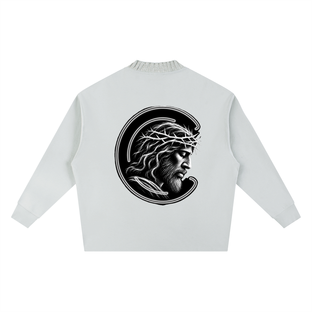 Knitted Round Neck Oversize Sweatshirt