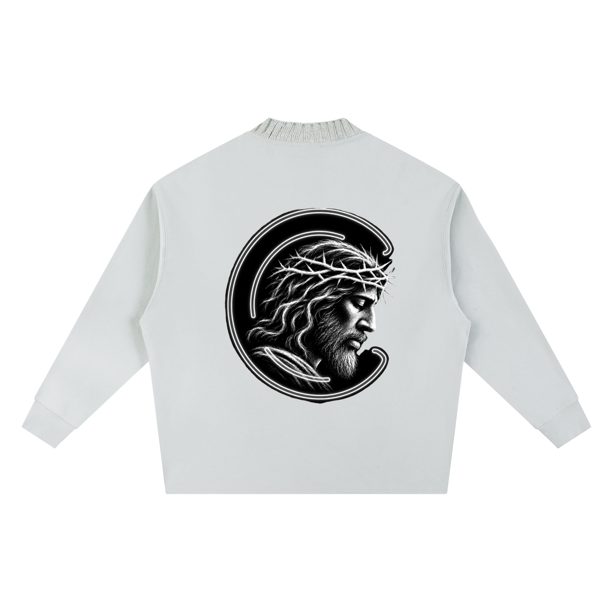 Knitted Round Neck Oversize Sweatshirt