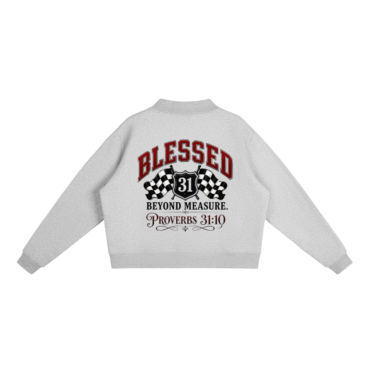 Essential Fleece Mock-Neck Crew Sweatshirt