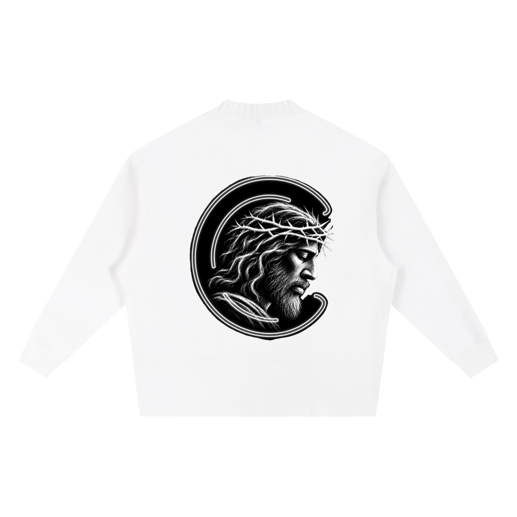 Knitted Round Neck Oversize Sweatshirt