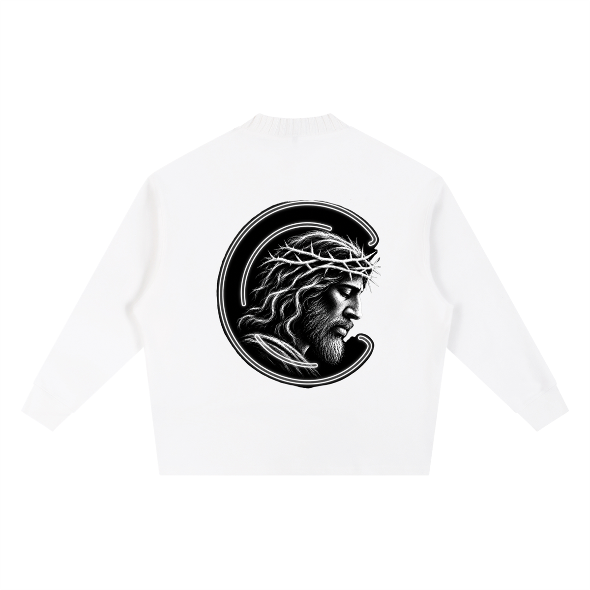 Knitted Round Neck Oversize Sweatshirt